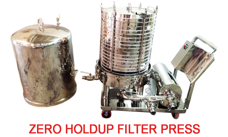 zero hold up filter press